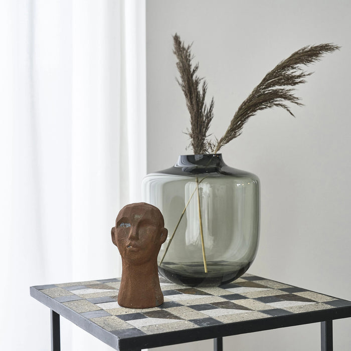 Vase Daun Grey Glass 20x20x21cm