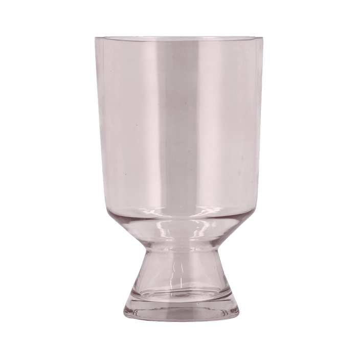 Vase Drum Pink Glass