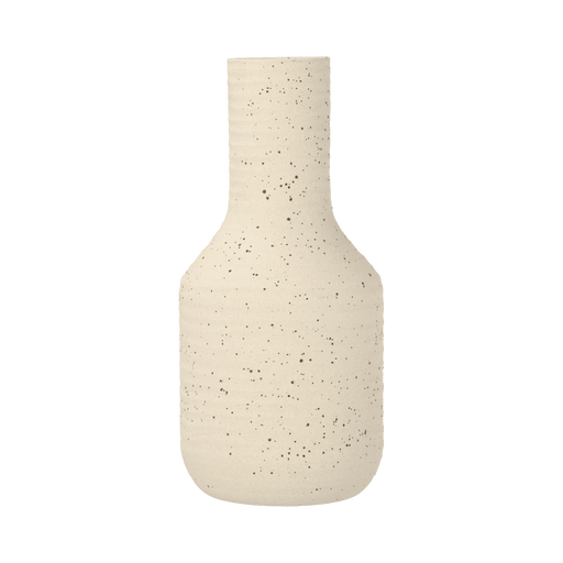 Beige textured vase on a transparent background