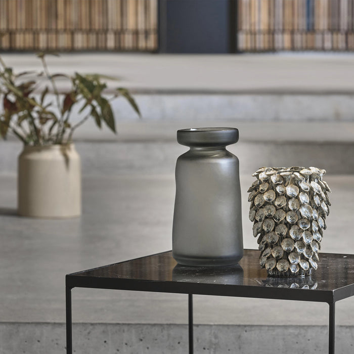 Vase Ist Grey Glass 15.8x15.8x30cm