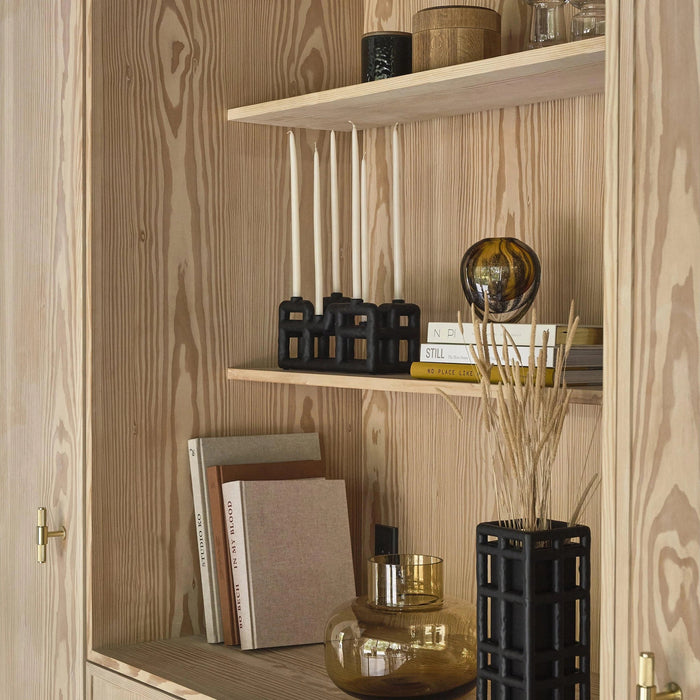 Vase Lyst Black Polyresin