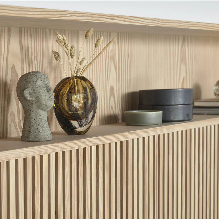 Vase Otea Brown/Black Glass