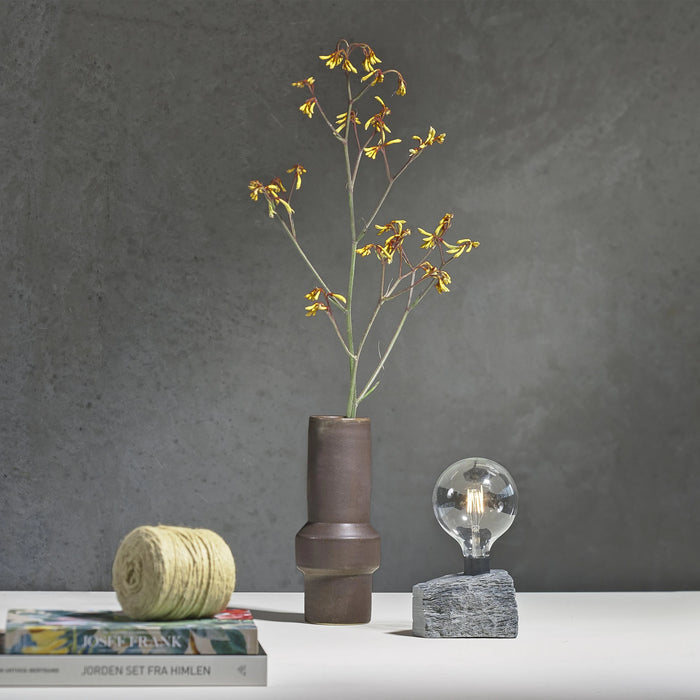 Vase Rost Dark Brown Stoneware