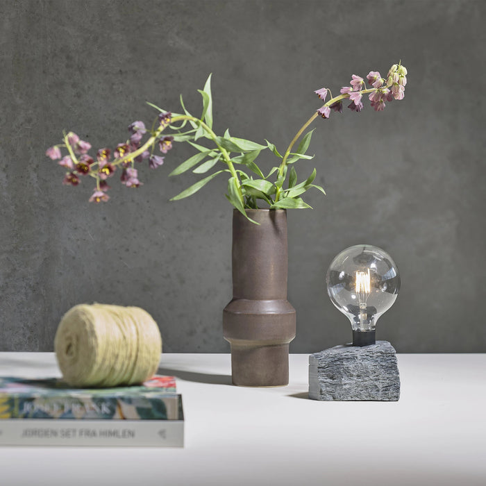 Vase Rost Dark Brown Stoneware