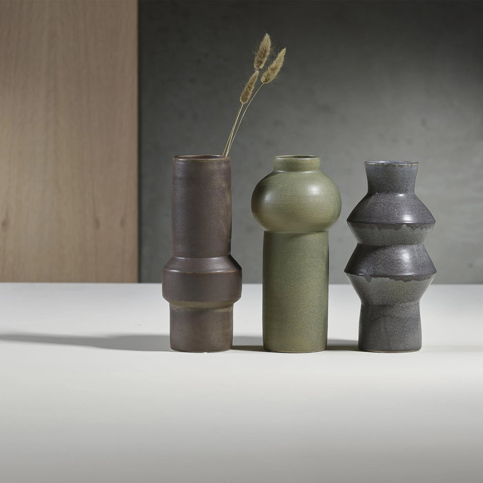 Vase Rost Green Stoneware