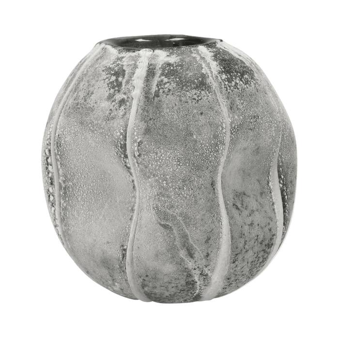 Vase Sigt Smoked Pearl Sandblasted Glass 13x13x13cm