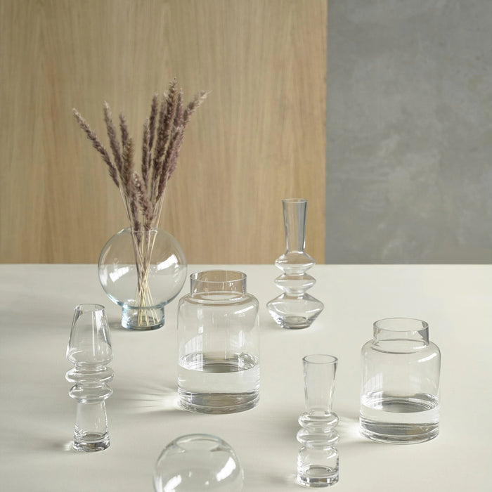 Vase Trio Clear Glass 8x8x25cm