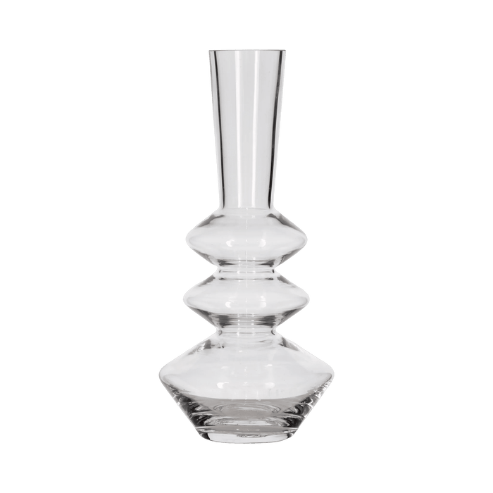 Vase Trio Clear Glass 14x14x30.5cm