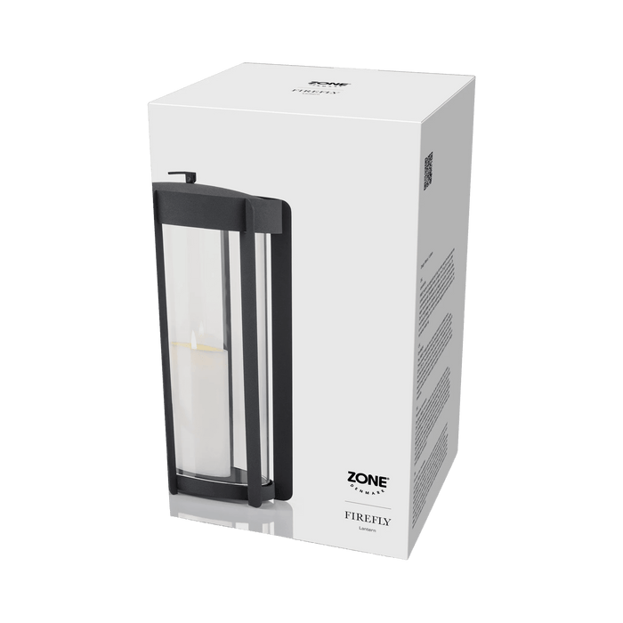Lantern Firefly Black 21.5x21.5x35cm
