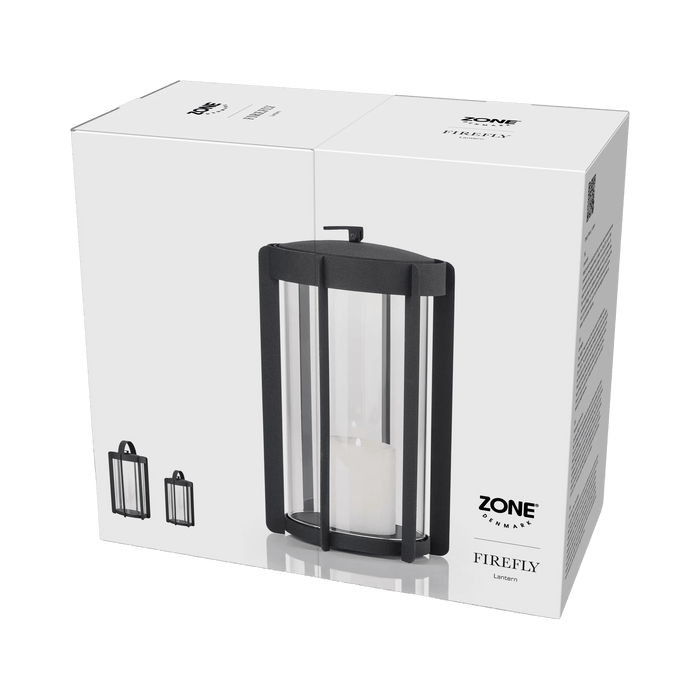 Lantern Firefly Black 15.3x15.3x25cm