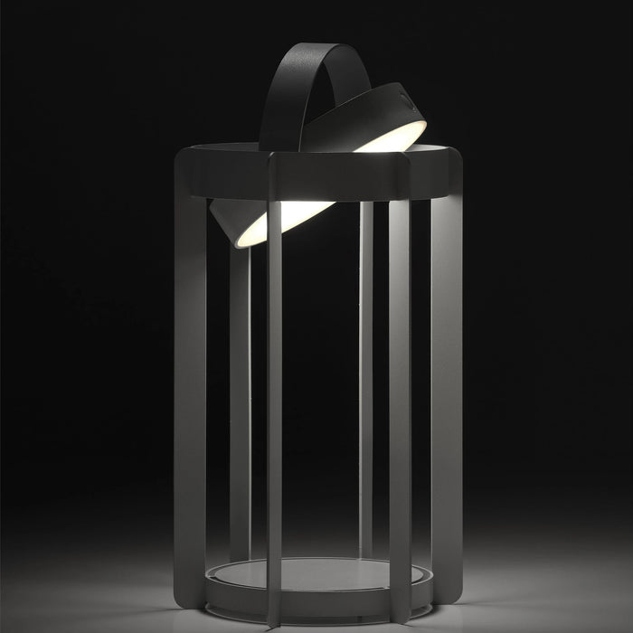 Lantern Led Firefly Soft Grey Aluminum