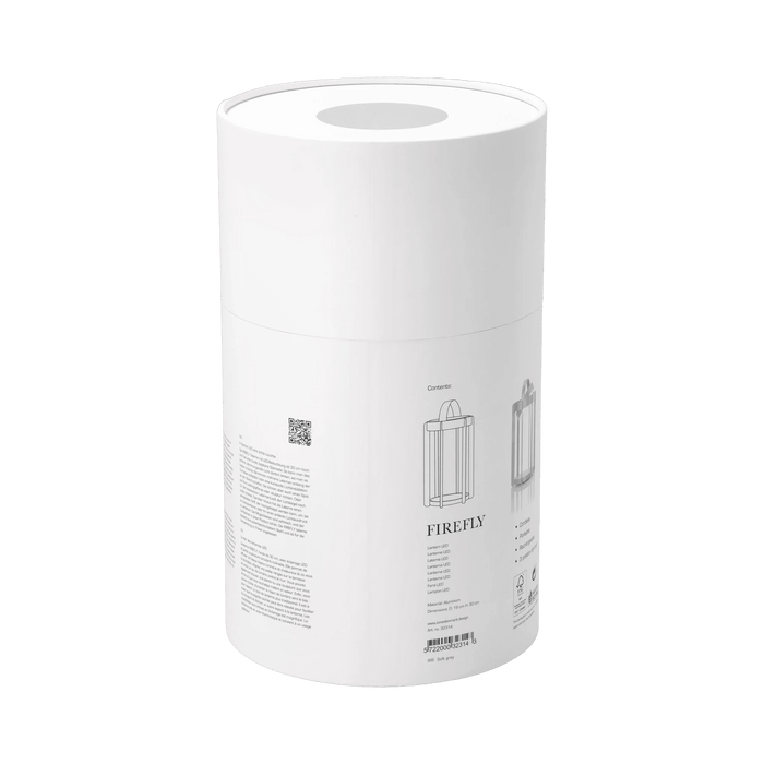 Lantern Led Firefly Soft Grey Aluminum
