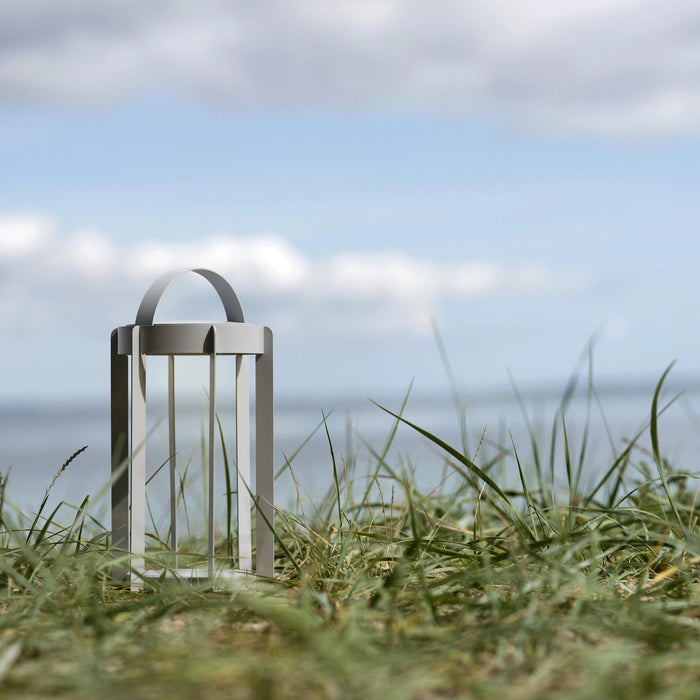 Lantern Led Firefly Soft Grey Aluminum