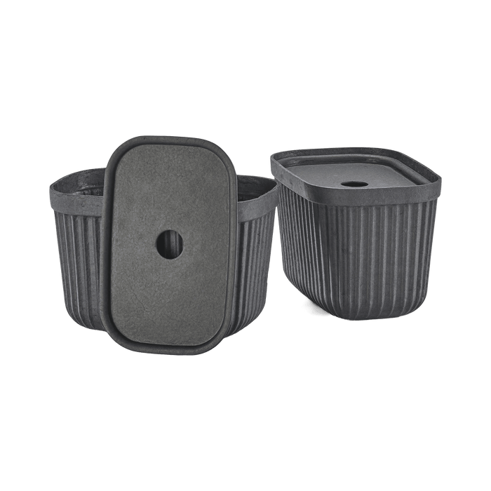 Storage Box Pulp 2 Pcs Black 15.6x23.2x20.5cm