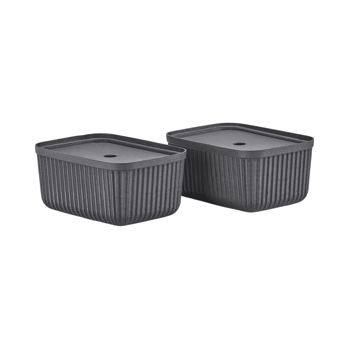 Storage Box Pulp 2 Pcs Black 23.2x32x20.5cm