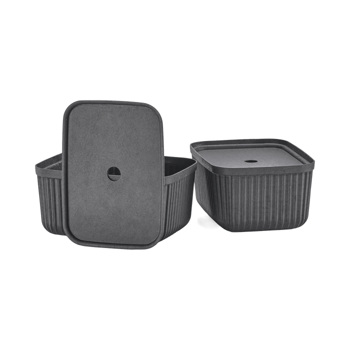 Storage Box Pulp 2 Pcs Black 23.2x32x20.5cm