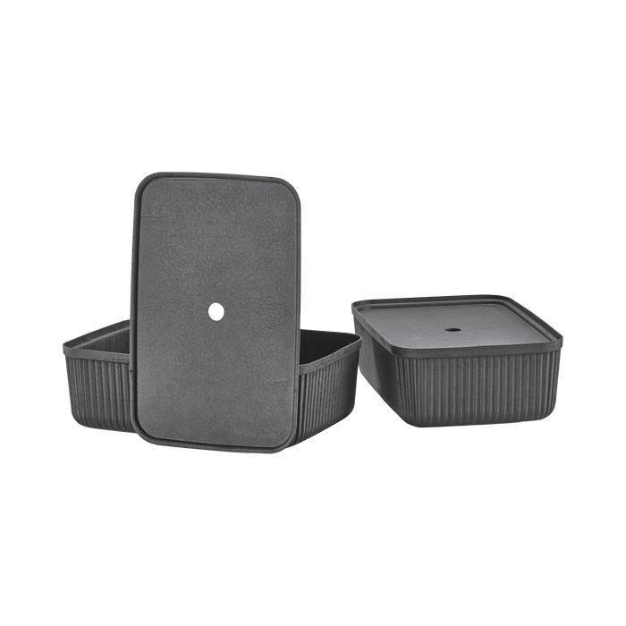 Storage Box Pulp 2 Pcs Black 32x48.2x20.5cm