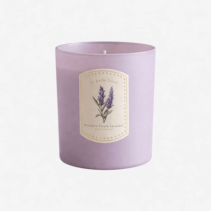 Le Jardin Secret Provence Lavender Scented Jar Candle 400Gm - Purple - 45Hrs
