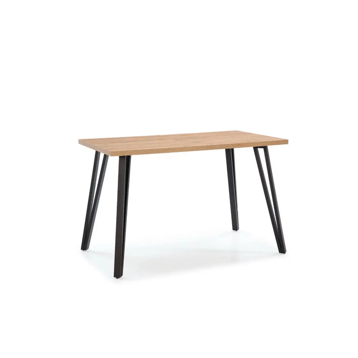 Xana Modern Dining Table With Metal Legs, 6- Seater