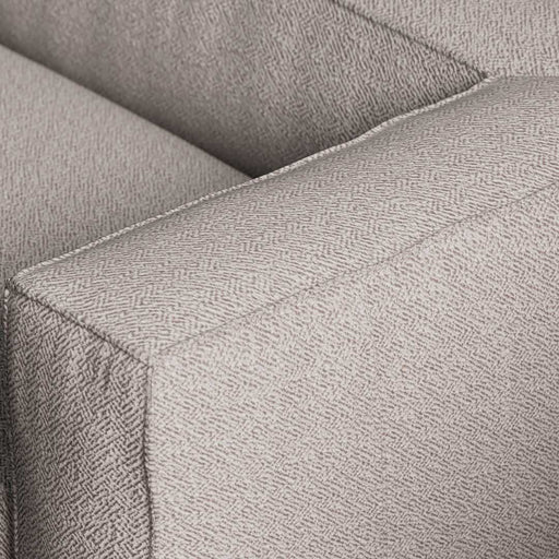 Close-up of a textured gray fabric surface