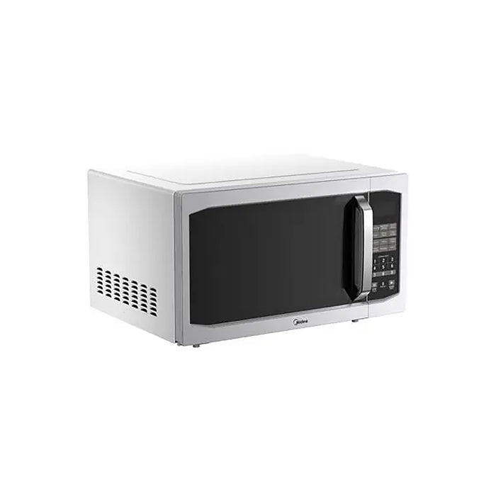 White microwave oven on a white background