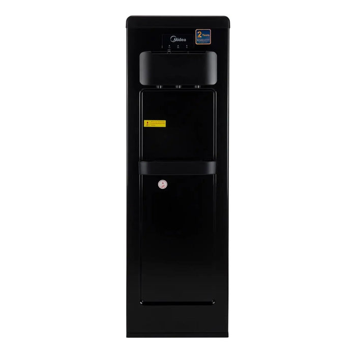 Midea Top Loading Water Dispenser |3-Taps Equipped with Hot, Cold, and Ambient Temperature | Floor Standing | Child Safety Lock for Hot Water Faucet | Best for Home, Office & Pantry | Color: Black | Model: YL1917SAE-BK EROS