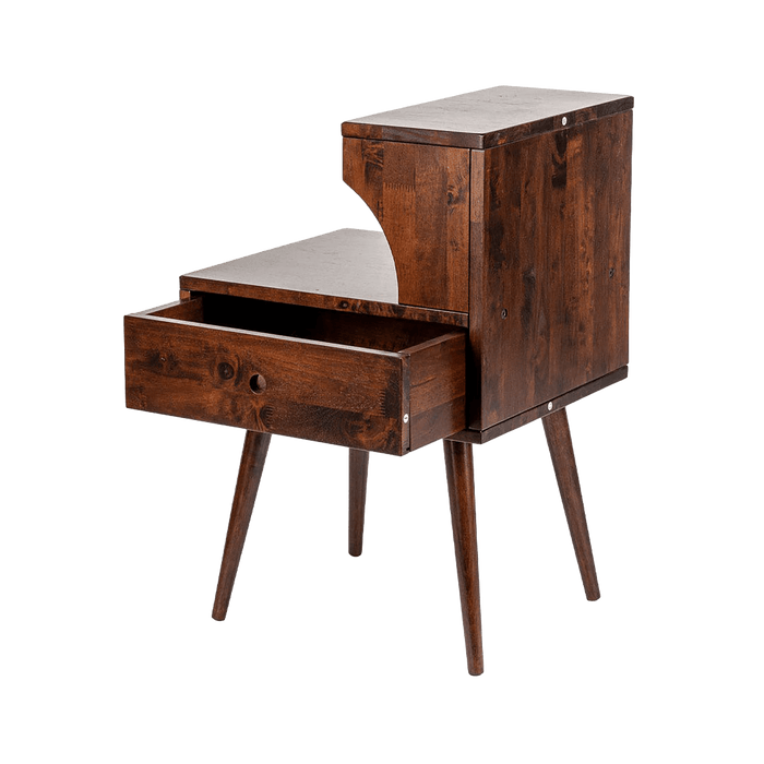 Amani Bedside Table Dark Walnut