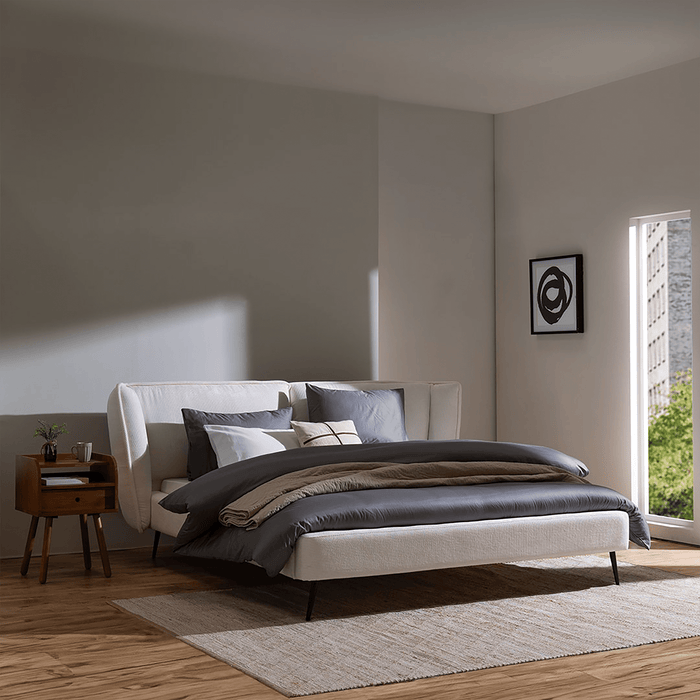 Clarke King Bed Ivory