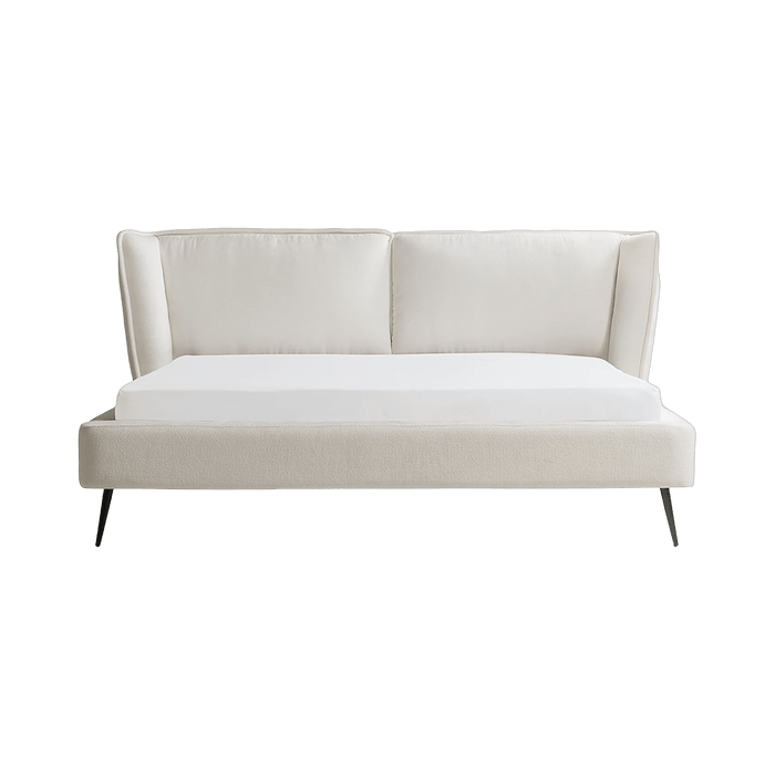 Clarke King Bed Ivory - Setinone.ae