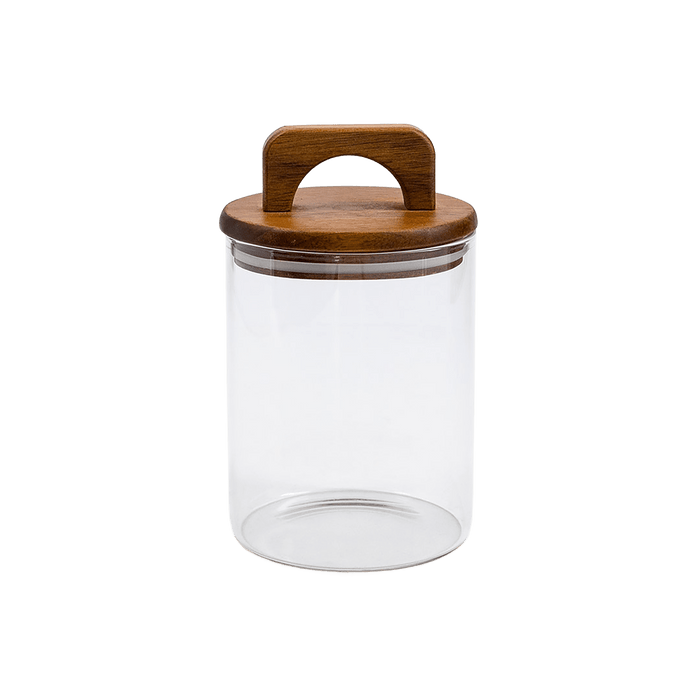 Melan Glass Canister W/Acacia Lid-880ml