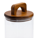 Melan Glass Canister W/Acacia Lid-880ml - Setinone.ae