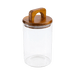Melan Glass Canister W/Acacia Lid-1100ml - Setinone.ae