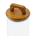 Melan Glass Canister W/Acacia Lid-1400ml - Setinone.ae