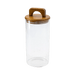 Melan Glass Canister W/Acacia Lid-1400ml - Setinone.ae