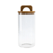 Melan Glass Canister W/Acacia Lid-1400ml - Setinone.ae