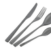 Meyar Cutlery Set of 24 Pcs Black OC Home