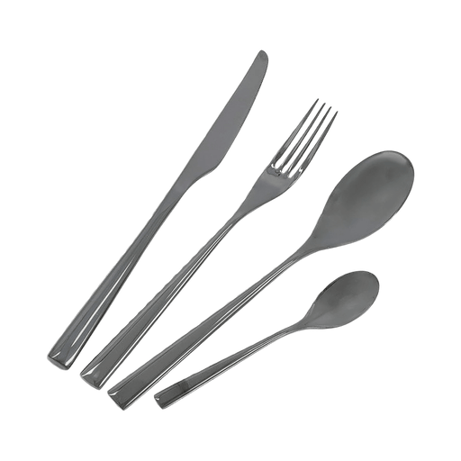 Meyar Cutlery Set of 24 Pcs Black OC Home