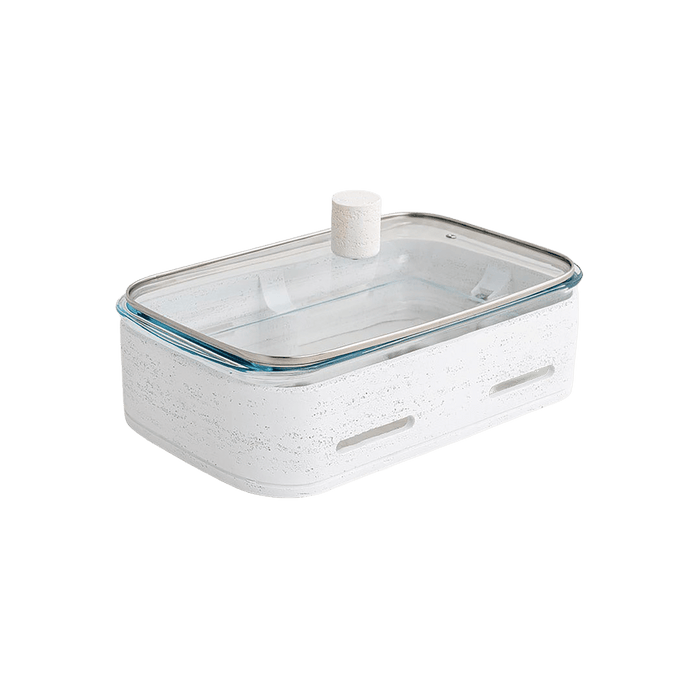 Niya Food Warmer With Glass Lid White