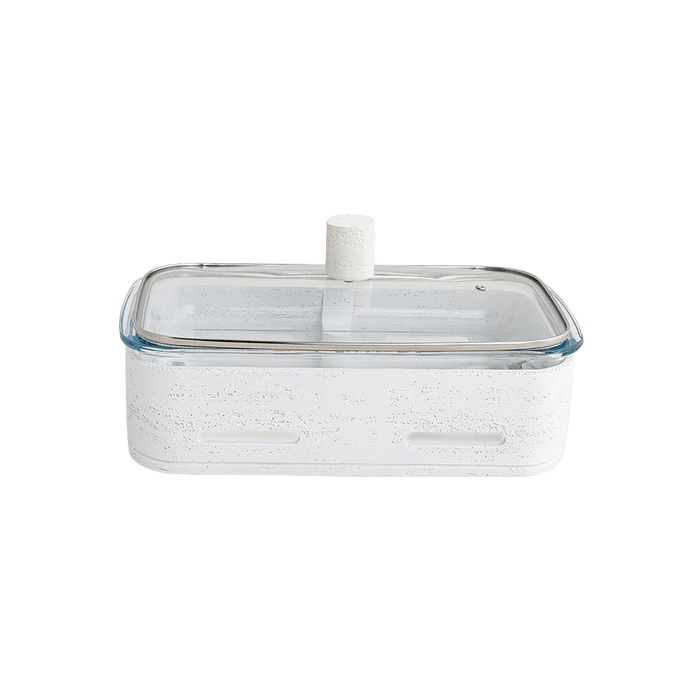 Niya Food Warmer With Glass Lid White