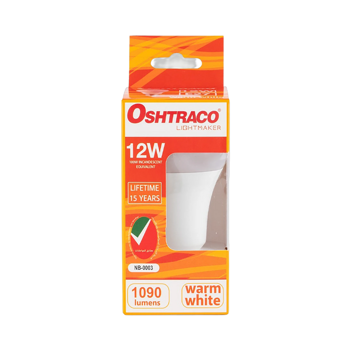 Oshtraco Warm White LED Bulb - 12W E27 OC Home