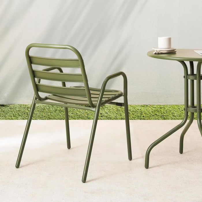 Anca Outdoor Aluminium-Steel Chair - Green