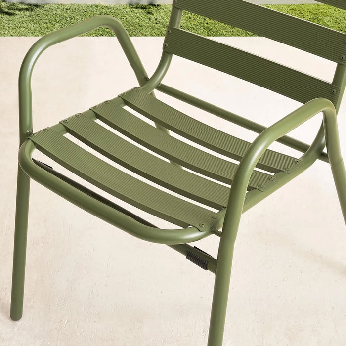 Anca Outdoor Aluminium-Steel Chair - Green