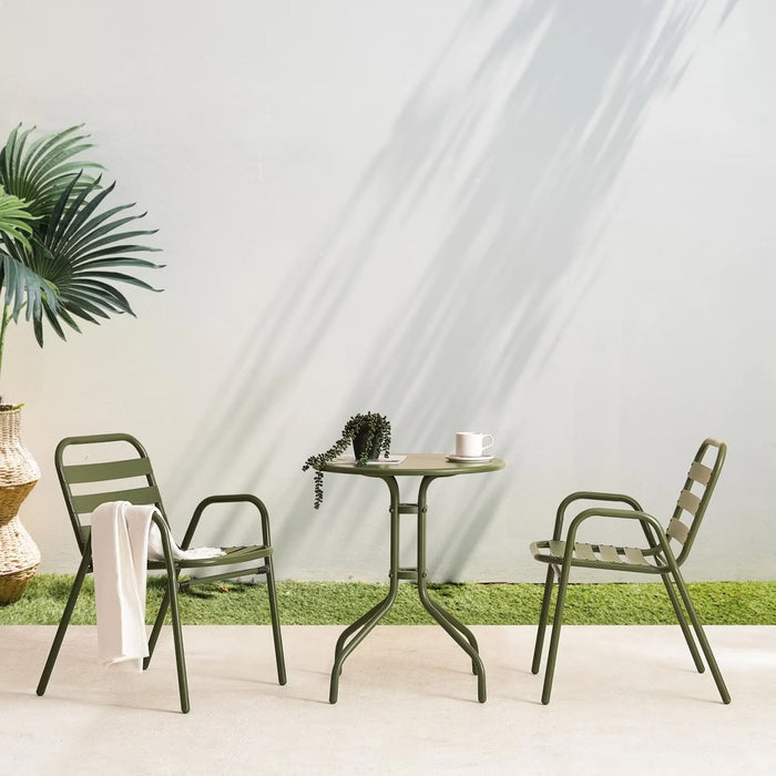 Anca Outdoor Aluminium-Steel Chair - Green