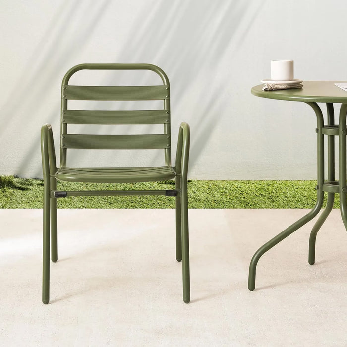 Anca Outdoor Aluminium-Steel Chair - Green