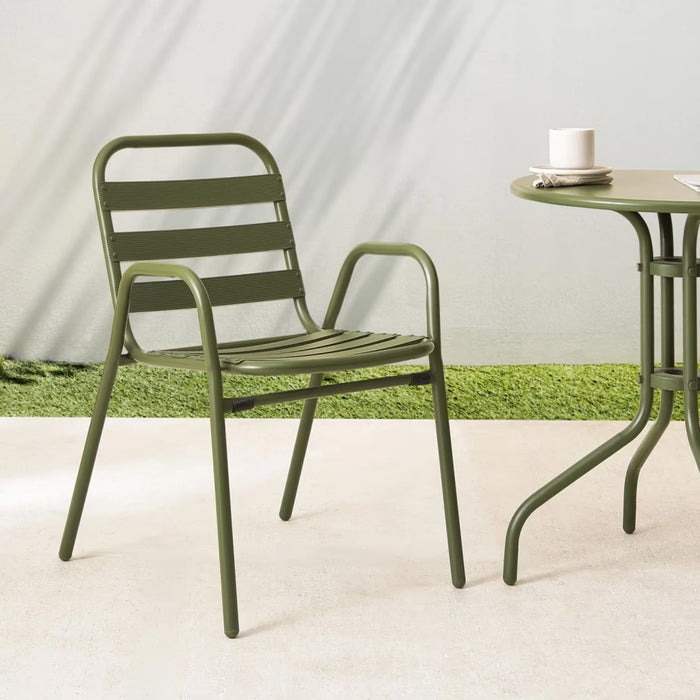 Anca Outdoor Aluminium-Steel Chair - Green