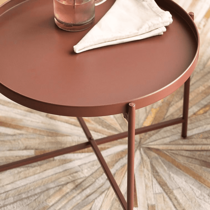 Abaco End Table Metal - Brown