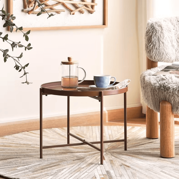 Abaco End Table Metal - Brown