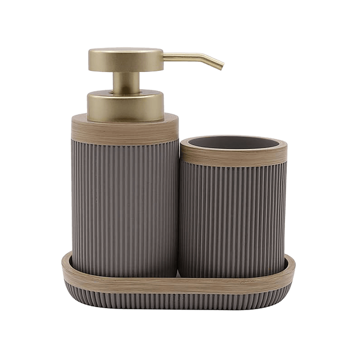 Ada Bath Accessories 3 Piece Set-Grey