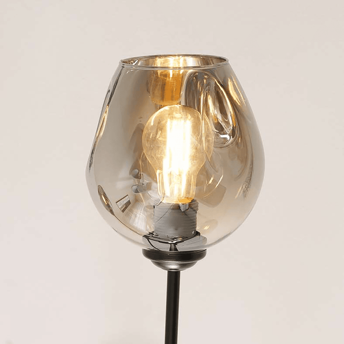 Adams 5 Light E27 Pendant Lamp 45Cm - Black