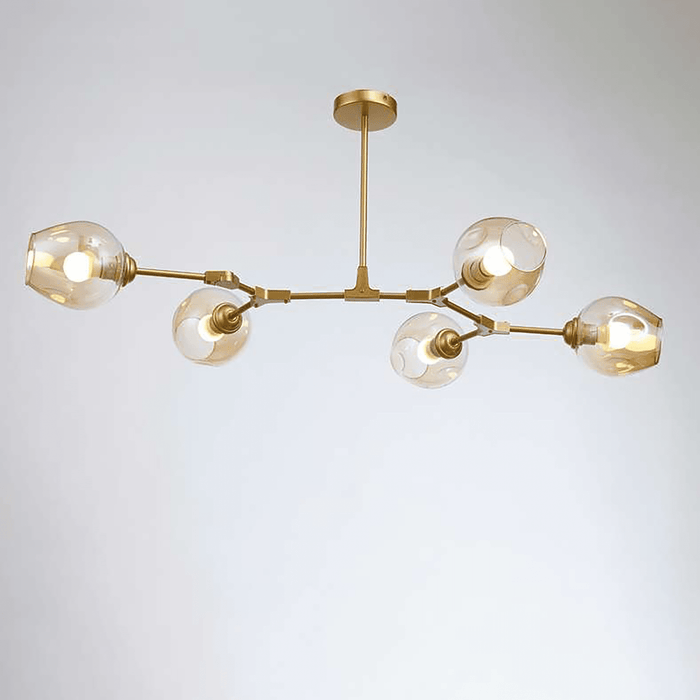 Adams 5 Light E27 Pendant Lamp 45Cm - Gold